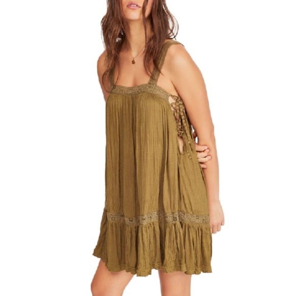 Free people green dress - Picture 1 of 7